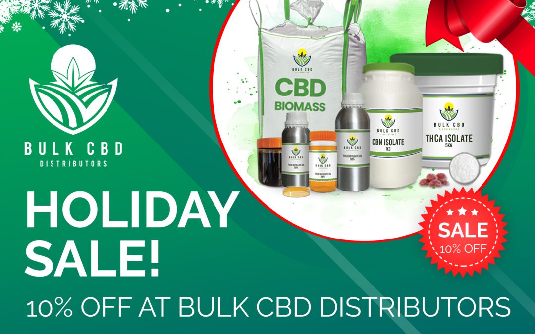 Celebrate the Holidays with 10% Off All Hemp Ingredients at Bulk CBD Distributors