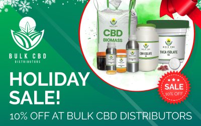 Celebrate The Holidays With 10% Off All Hemp Ingredients At Bulk Cbd Distributors