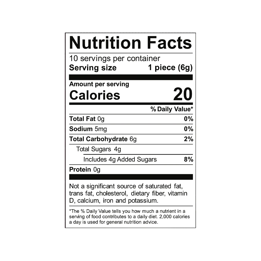 Smokiez Sour Mango Cbd:cbg 2.5:1 Gummies Smokiez 10-Pack Sour Mango Cbd + Cbg Gummies Nutrition Facts