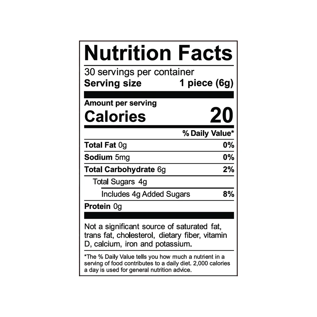 Smokiez Sour Mango Cbd:cbg 2.5:1 Gummies Smokiez 30-Pack Sour Mango Cbd + Cbg Gummies Nutrition Facts