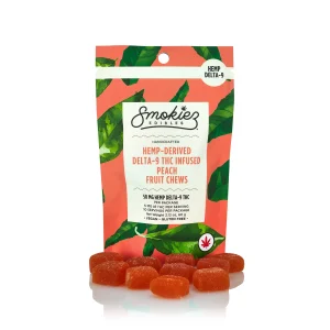 Smokiez Peach 10pk 50mg Hemp Delta-9 Gummies