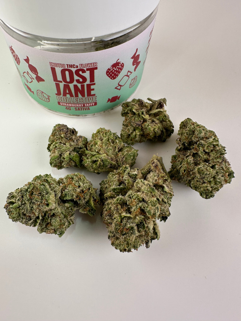 Lost Jane Strawberry Taffy Exotic Thca Flower - Sativa Lost Jane Strawberry Taffy Exotic Thca Flower - 4G - Sativa