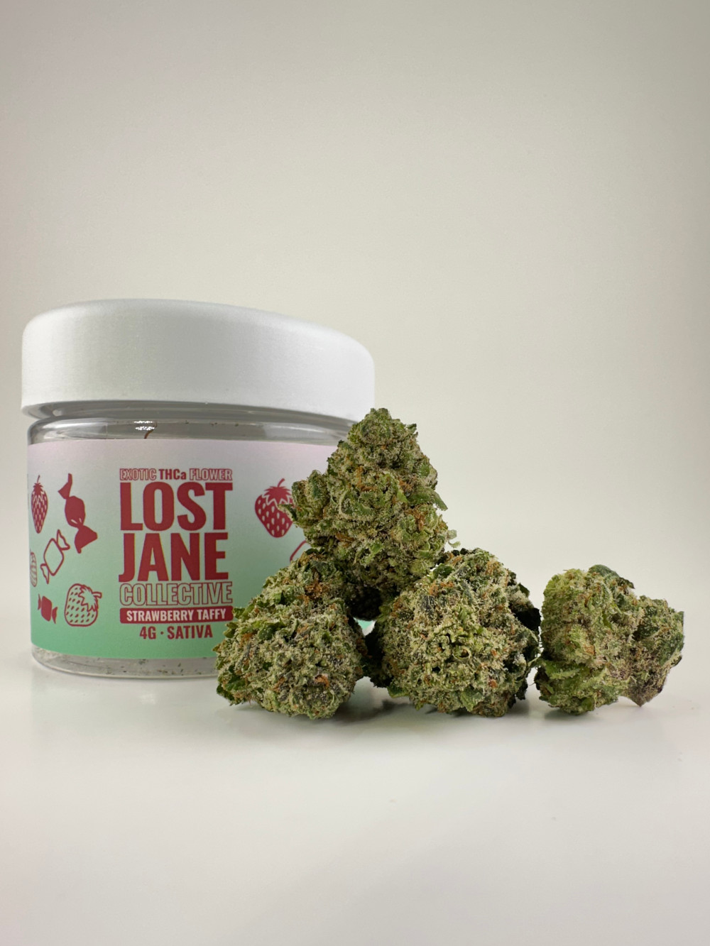 Lost Jane Strawberry Taffy Exotic Thca Flower - Sativa Lost Jane Strawberry Taffy Exotic Thca Flower - 4G - Sativa